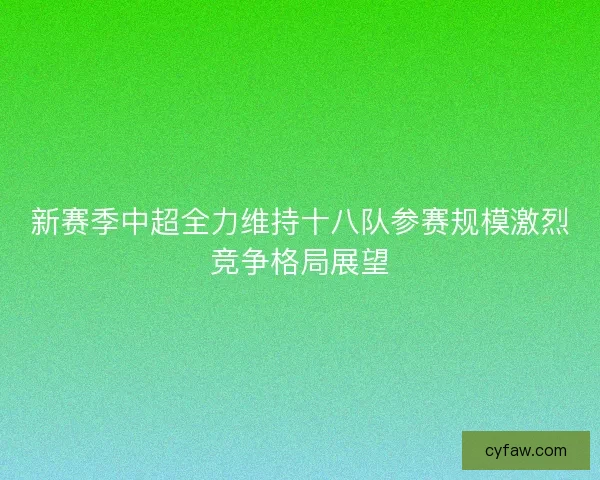 新赛季中超全力维持十八队参赛规模激烈竞争格局展望